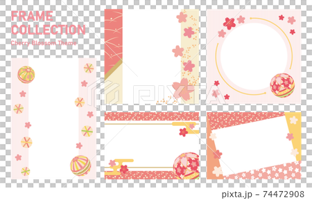 桜のフレームセット 74472908