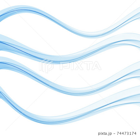 Vector blue color abstract wave design element 74473174