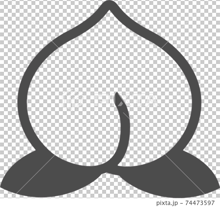 Peach icon illustration Peach icon illustration 74473597