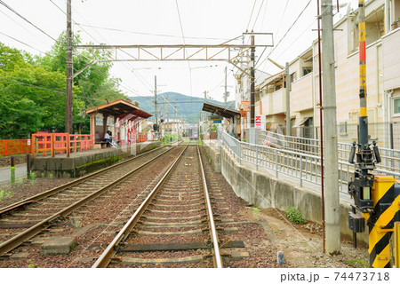 嵐電・車折神社駅の風景 嵐電・車折神社駅の風景 74473718