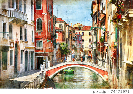 Venice. Artwork in painting style Venice. Artwork in painting style 74473971