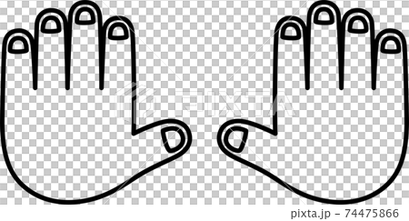 手の甲：人体パーツイラスト 74475866