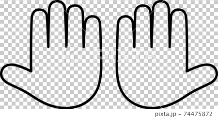手のひら：人体パーツイラスト 74475872