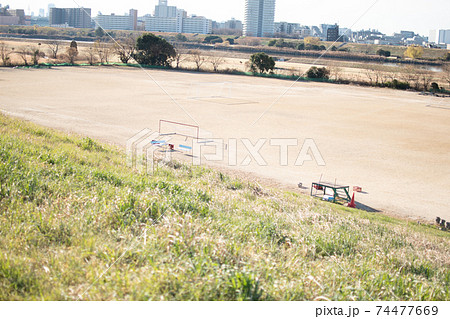 西中学校堤外グラウンド場辺り／川口市荒川町 74477669