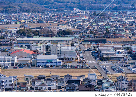 (静岡県)本城山公園から望む、清水町の街並 (静岡県)本城山公園から望む、清水町の街並 74478425