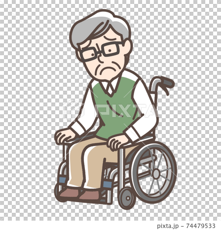 車いすのおじいさん 74479533