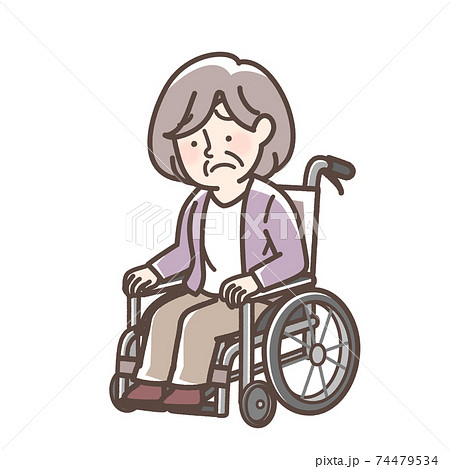 車いすのおばあさん 車いすのおばあさん 74479534