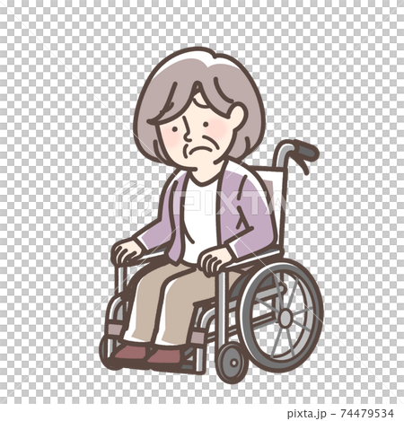 車いすのおばあさん 車いすのおばあさん 74479534