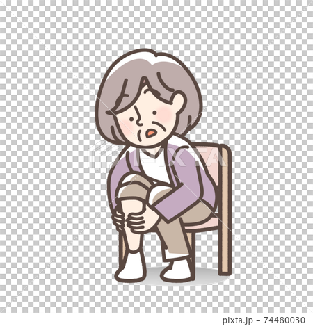Granny checking calf 74480030