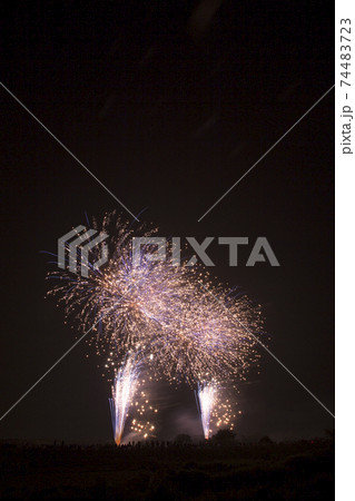 群馬県 藤岡市の花火大会の写真素材
