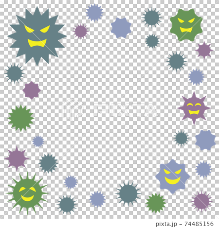 ウイルスやバイ菌のイラストイメージ ウイルスやバイ菌のイラストイメージ 74485156