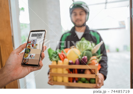 online shopping. grocery delivery at home online shopping. grocery delivery at home 74485719