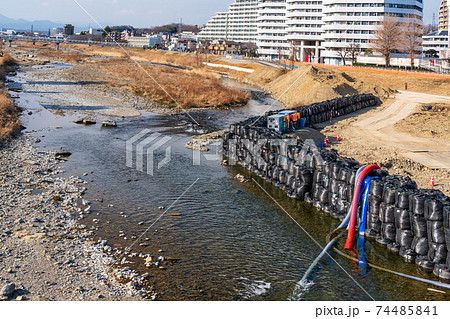川の護岸工事 八王子市 浅川 川の護岸工事 八王子市 浅川 74485841
