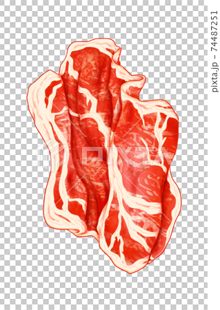 Ingredients 4-Beef Beef loin slice (raw) ④ (illustration) Can also be used for hot pots, bento boxes, and cooking images Combination series Ingredients 4-Beef Beef loin slice (raw) ④ (illustration) Can also be used for hot pots, bento boxes, and cooking images Combination series 74487251