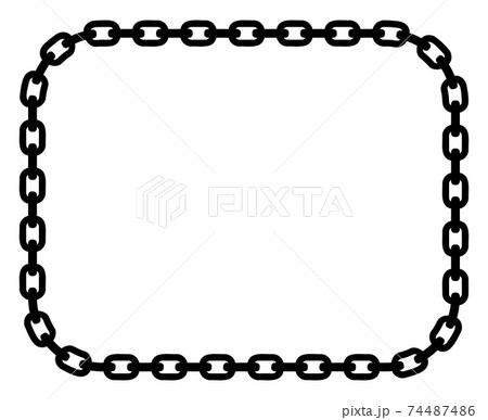 鎖の長方形フレームのイラスト素材 鎖の長方形フレームのイラスト素材