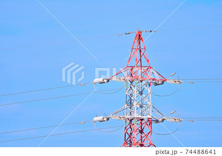 鉄塔と送電線 鉄塔と送電線 74488641