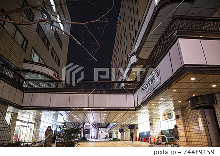 新潟駅南口けやき通り ジュンク堂書店前の写真素材