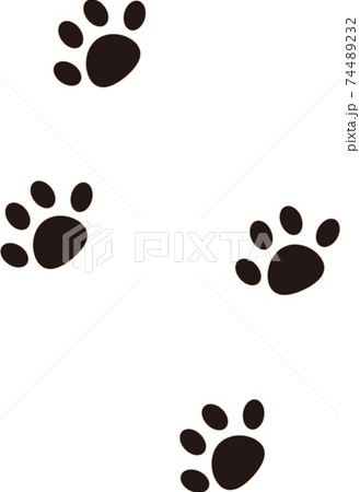 可愛い犬の足跡のイラスト素材