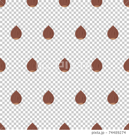 Cartoon seamless pattern with hazelnut. 74489274