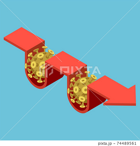 Isometric Covid-19 virus Impact on Financial Arrow Graph Isometric Covid-19 virus Impact on Financial Arrow Graph 74489561