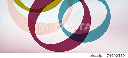 Ring geometric shapes, o letter repetition wallpaper. Abstract background for business or technology presentations, internet posters or web brochure covers 74490550