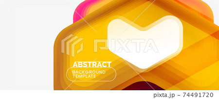 Vector 3d arrow geometric composition, abstract background for business or technology presentation, internet poster or web brochure cover, wallpaper 74491720
