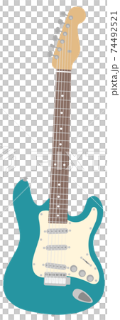 Electric guitar blue green 74492521