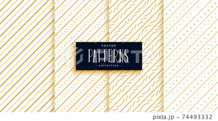 golden diagonal lines classic pattern setのイラスト素材 [74493332] - PIXTA