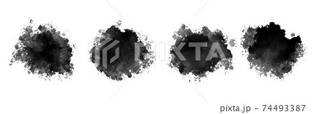 black ink watercolor splatter texture set of four 74493387