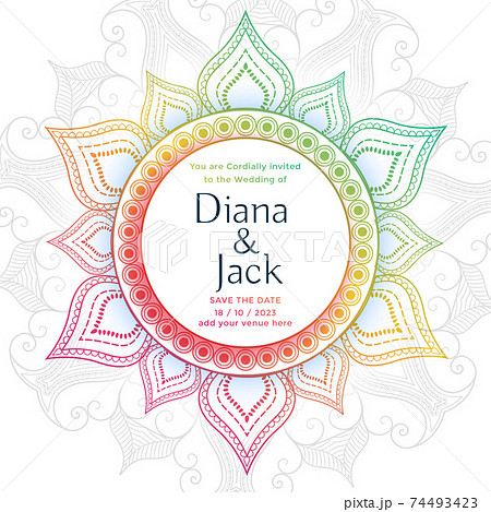 decorative mandala wedding card design template decorative mandala wedding card design template 74493423