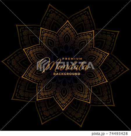 decorative mandala pattern on dark black background decorative mandala pattern on dark black background 74493428