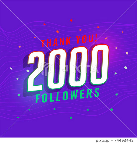 2000 social medial followers network background design 74493445
