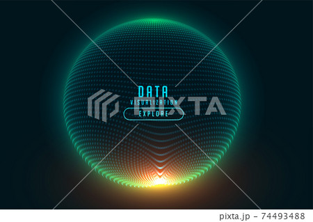 3d particle sphere glowing technology digital...のイラスト素材 [74493488] - PIXTA