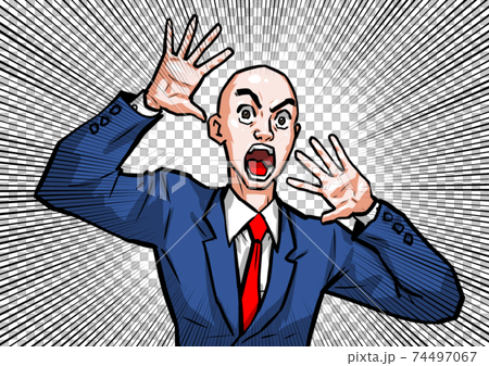 驚喜，西裝，恐懼，男人，西裝， 74497067