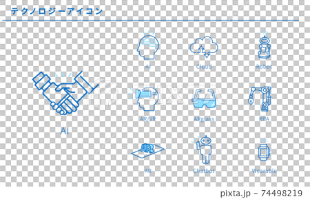 Simple icon set of technology, vector material Simple icon set of technology, vector material 74498219