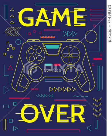 Game print. Minimal poster with controller and - Stock Illustration  [74499231] - PIXTA