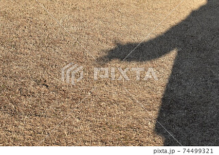 手を広げたシルエット 74499321