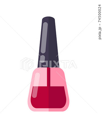 Half-Empty Glass Bottle of Deep Red Nail Polish Half-Empty Glass Bottle of Deep Red Nail Polish 74500024