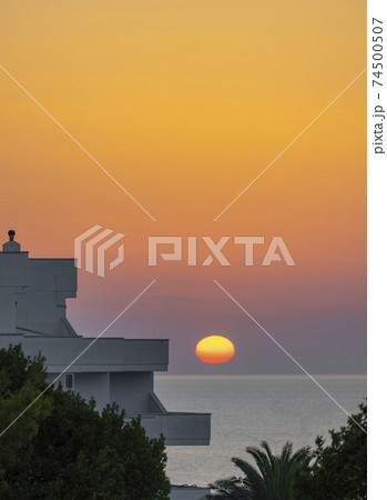 Sunset in Rodi Garganico, National park Gargano, Apulia, Italy Sunset in Rodi Garganico, National park Gargano, Apulia, Italy 74500507