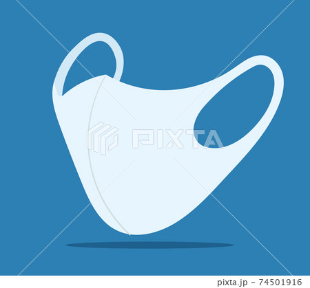 Facemask vector mockup icon. Black face mask ppe anti dust mask shape template 74501916