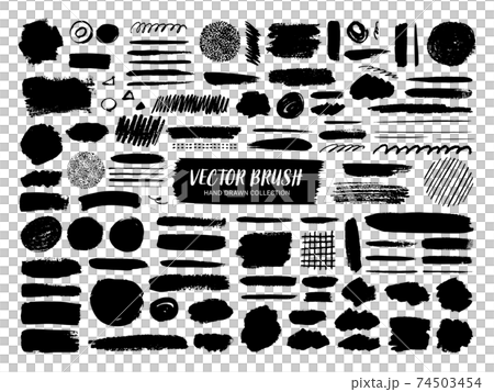 Vector brush texture set / black Vector brush texture set / black 74503454
