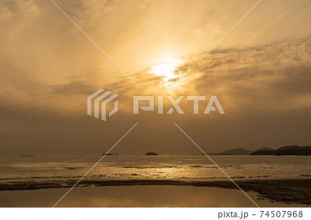 新舞子の夕陽 新舞子の夕陽 74507968
