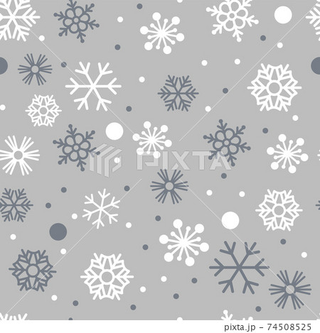 Snowflakes Seamless Decorative Pattern Illustration 74508525