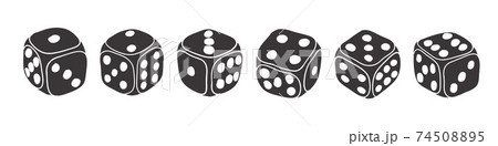 Dice to gamble. Vector doodle set Dice to gamble. Vector doodle set 74508895