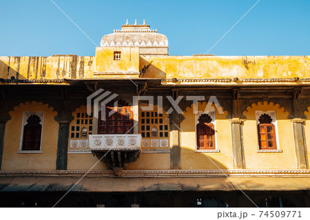 Bagore Ki Haveli, old traditional house in Udaipur, India Bagore Ki Haveli, old traditional house in Udaipur, India 74509771