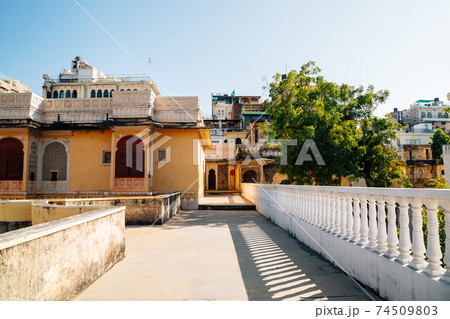 Bagore Ki Haveli, old traditional house in Udaipur, India 74509803