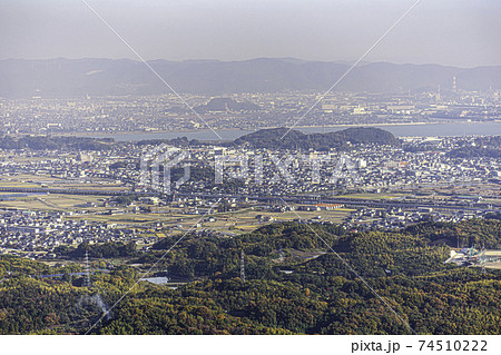 遙照山からの玉島市街　岡山県浅口市 74510222