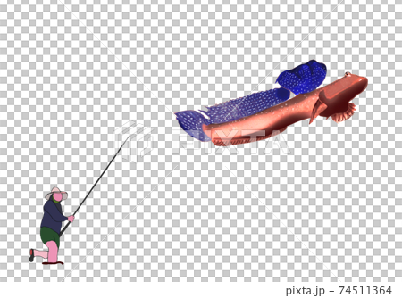 釣られたムツゴロウ 74511364