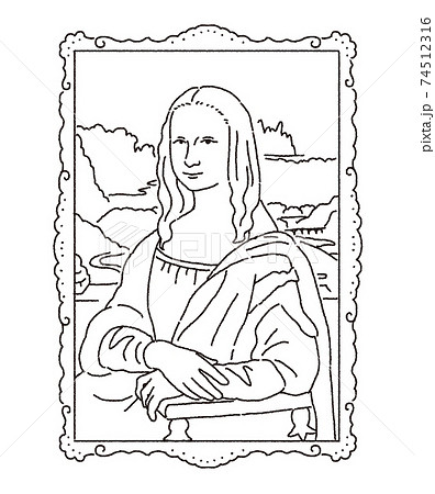 mona lisa coloring page