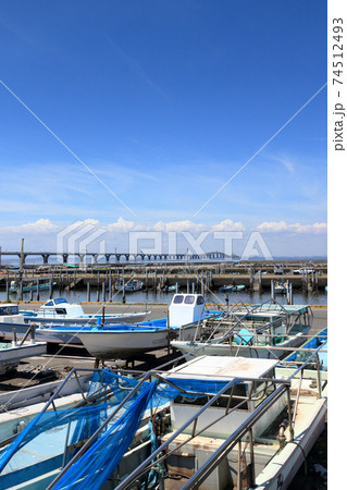 金田漁港とアクアライン 金田漁港とアクアライン 74512493